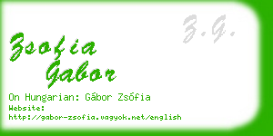 zsofia gabor business card
